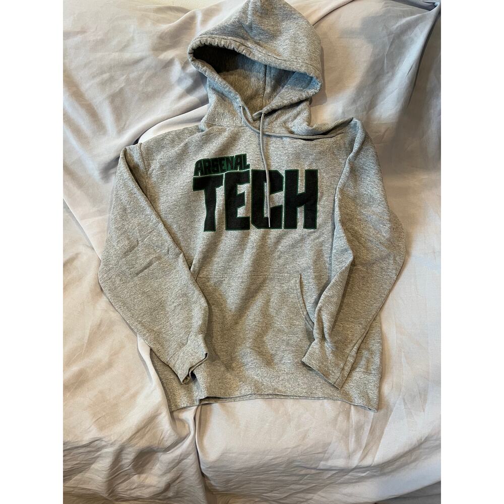 Arsenal Tech Gray Hoodie Mens L
